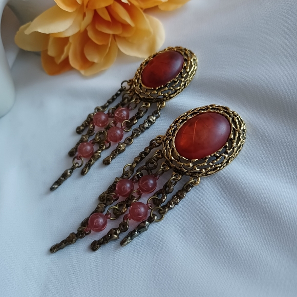 Vintage Rustic Earrings from Israel - Picture 4 of 11